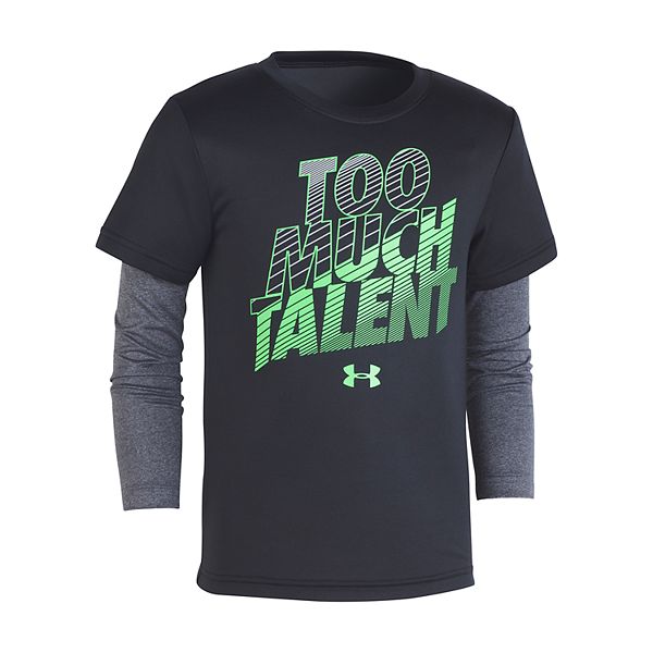Boys Under Armour "Too Much Talent" Layer Tee