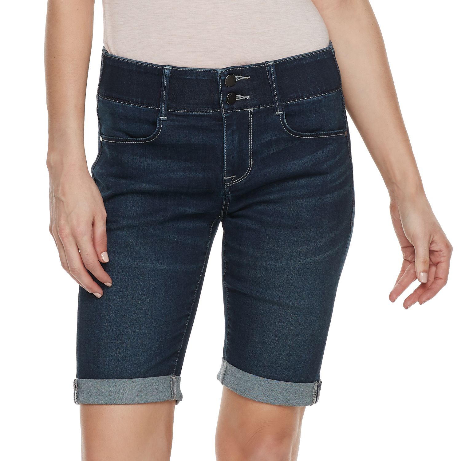 tummy control jean shorts
