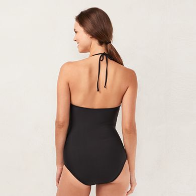 Women's LC Lauren Conrad Beach Shop Lace-Trim One-Piece Swimsuit