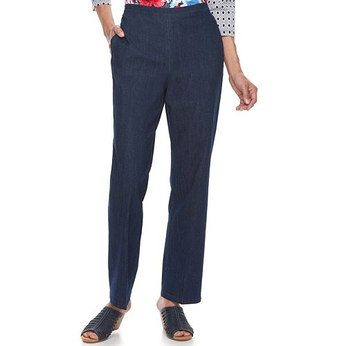 alfred dunner pull on denim jeans