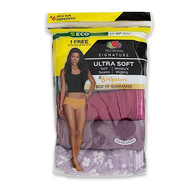 Women's Fruit of the Loom® Signature 6-pack Ultra Soft Hipster Panty Set 6DUSKHP