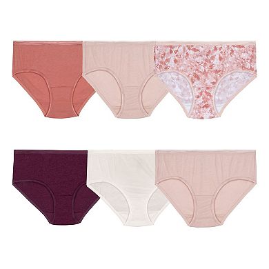 Women's Fruit of the Loom® Signature 6-pack Ultra Soft Hipster Panty Set 6DUSKHP
