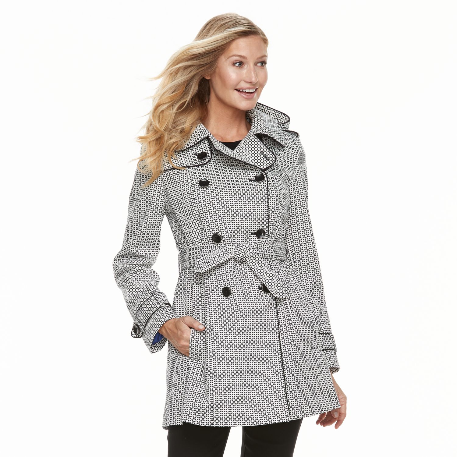 women's tower by london fog hooded rain jacket