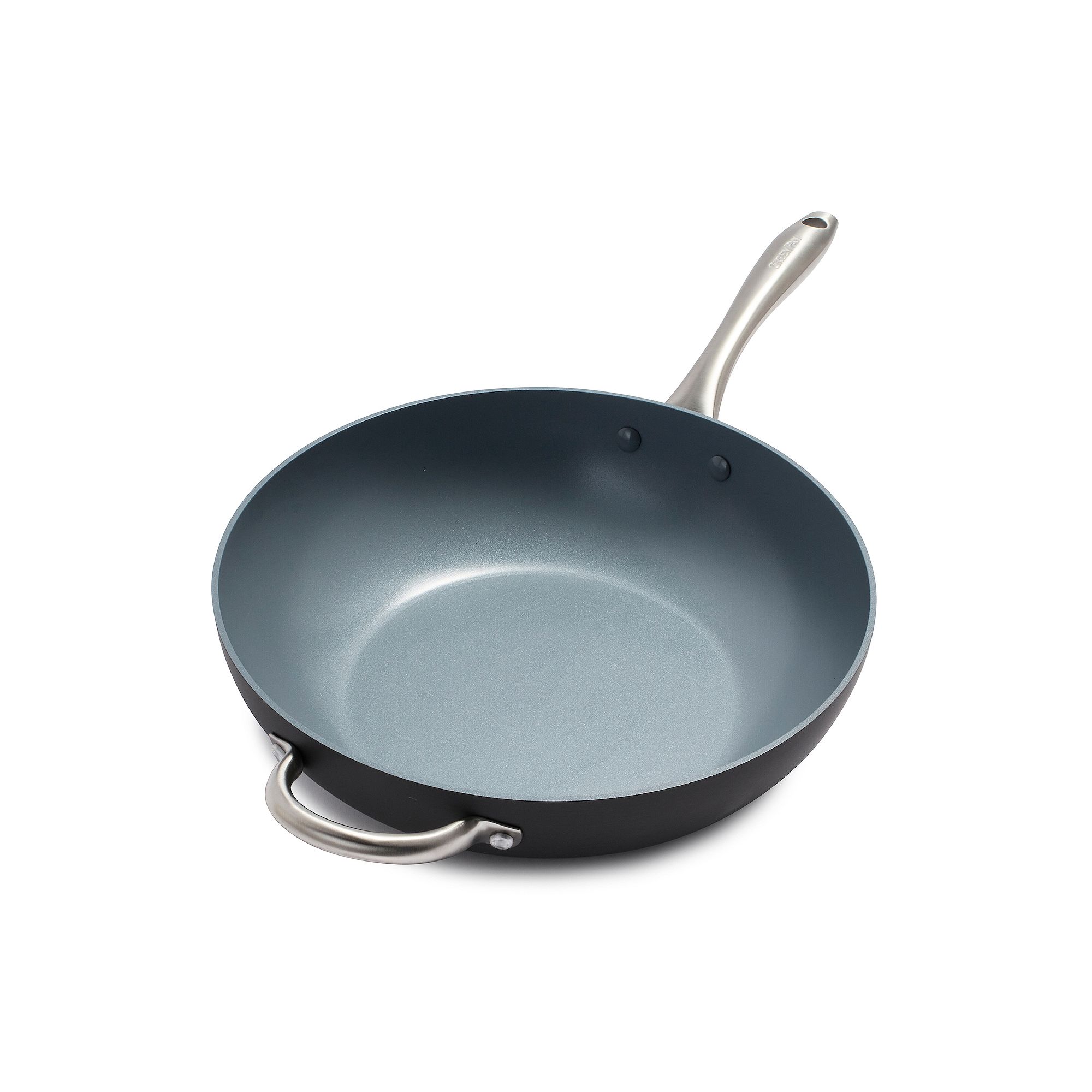 GreenPan Lima 12.5-in. Ceramic Nonstick Wok, Gray