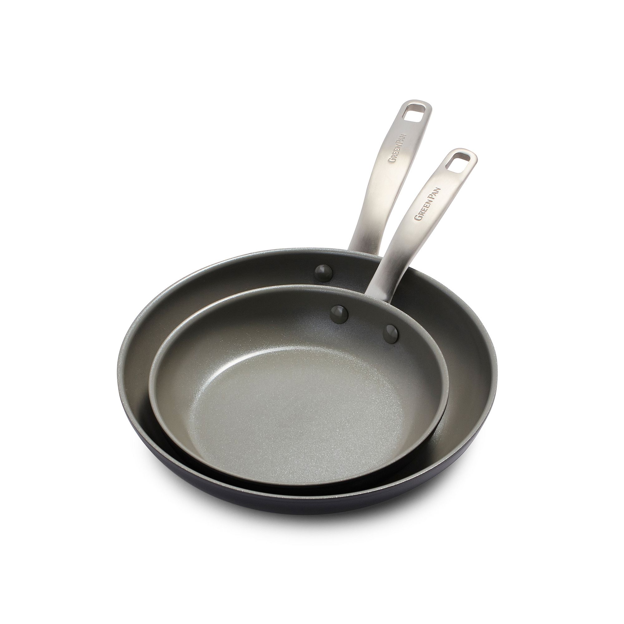 GreenPan Chatham Nonstick Frypan Set, Gray