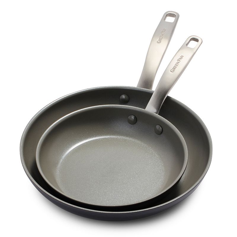 GreenPan Chatham 2pk (8" and 10") Hard Anodized Healthy Ceramic Nonstick Frying Pan Set