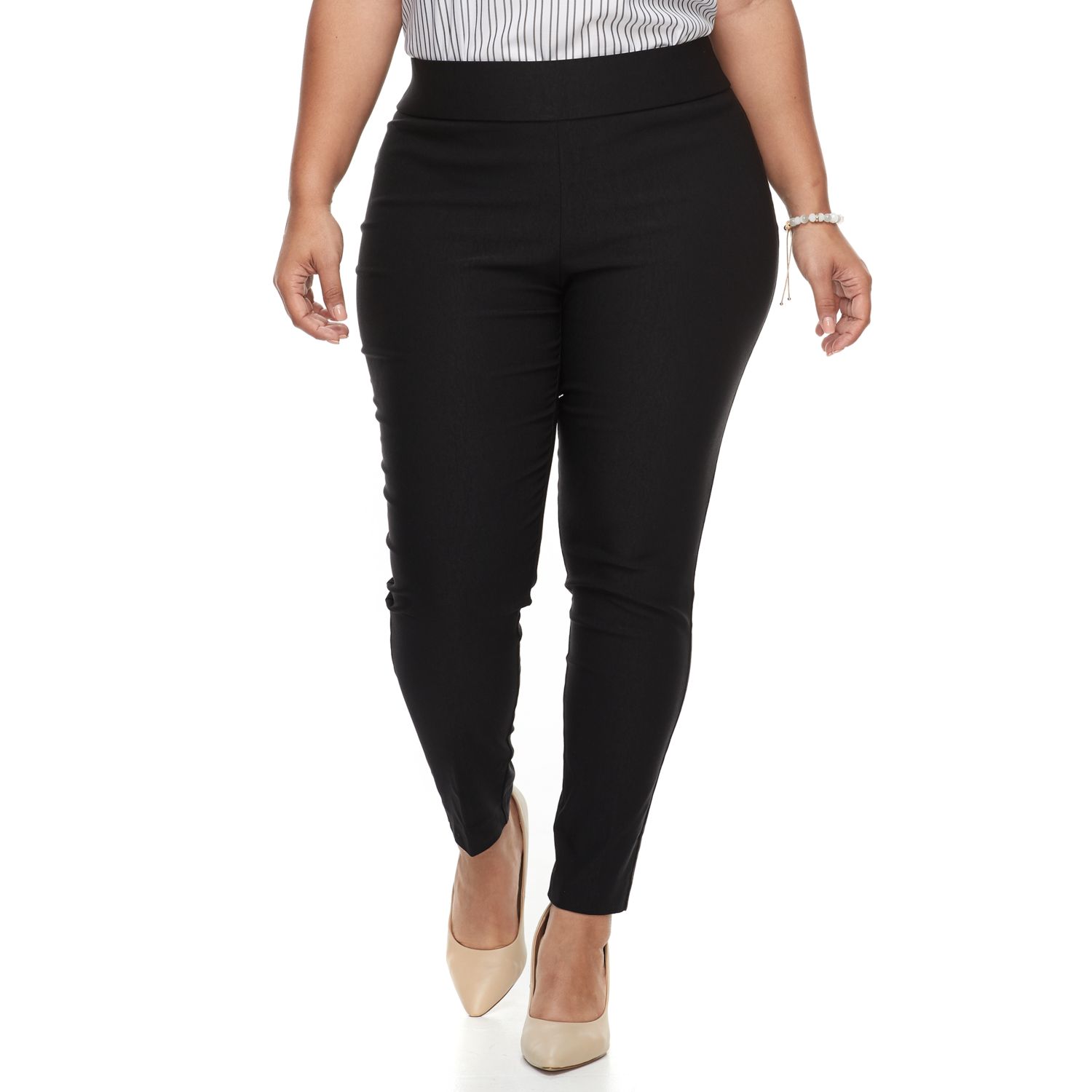 plus size pull on skinny pants