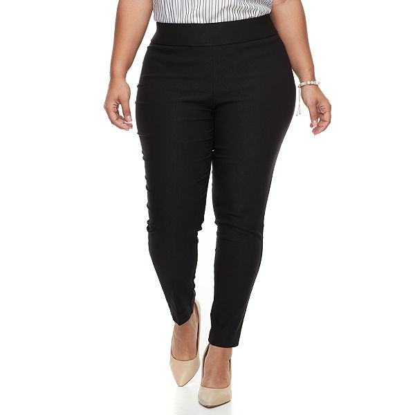 Plus Size Apt. 9® Twill Pull-On Skinny Pants