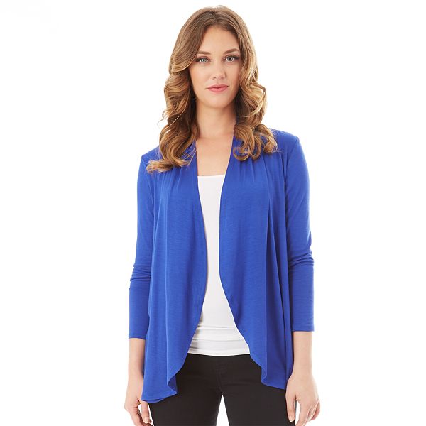 Petite Apt. 9® Ruched Sleeve Open-Front Cardigan