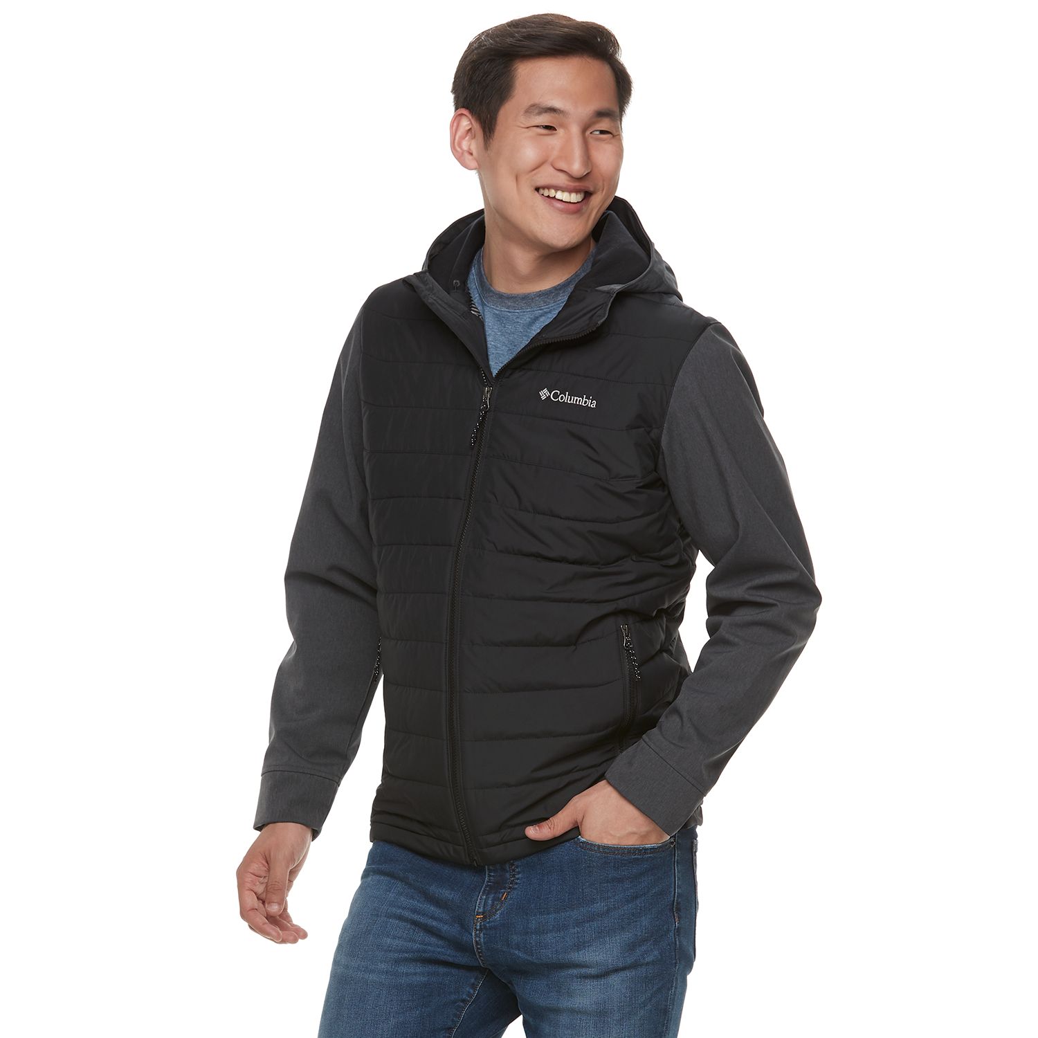 columbia oyanta long hybrid quilted hooded water resistant midweight puffer jacket