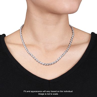 Stella Grace Sterling Silver 1/2 Carat T.W. Diamond Necklace