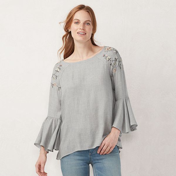 Women's LC Lauren Conrad Flutter-Sleeve Blouse