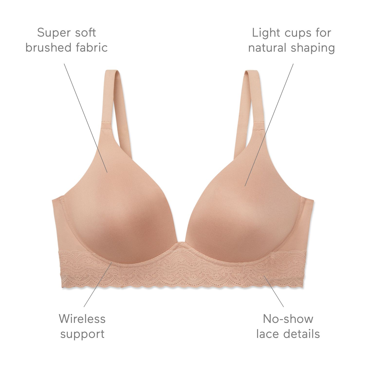 Triumph Reggiseno senza ferretto Aura 10213131 Beige