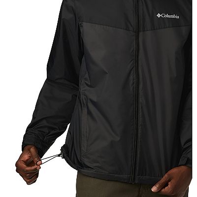 Men s Columbia Weather Drain Hooded Sherpa Lined Rain Jacket