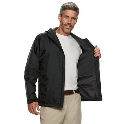 Men s Columbia Weather Drain Hooded Sherpa Lined Rain Jacket