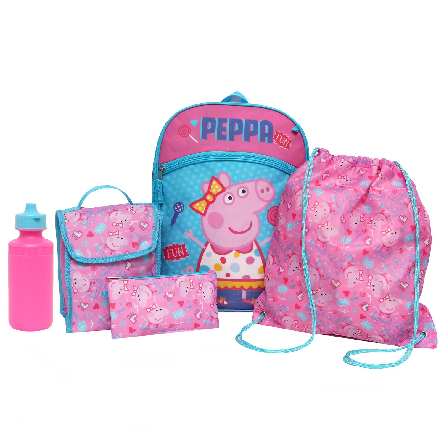 peppa pig backpack and lunchbox