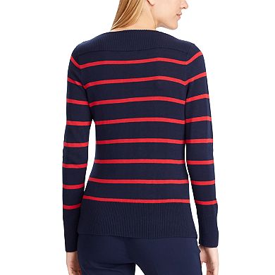 Women's Chaps Striped Boatneck Sweater