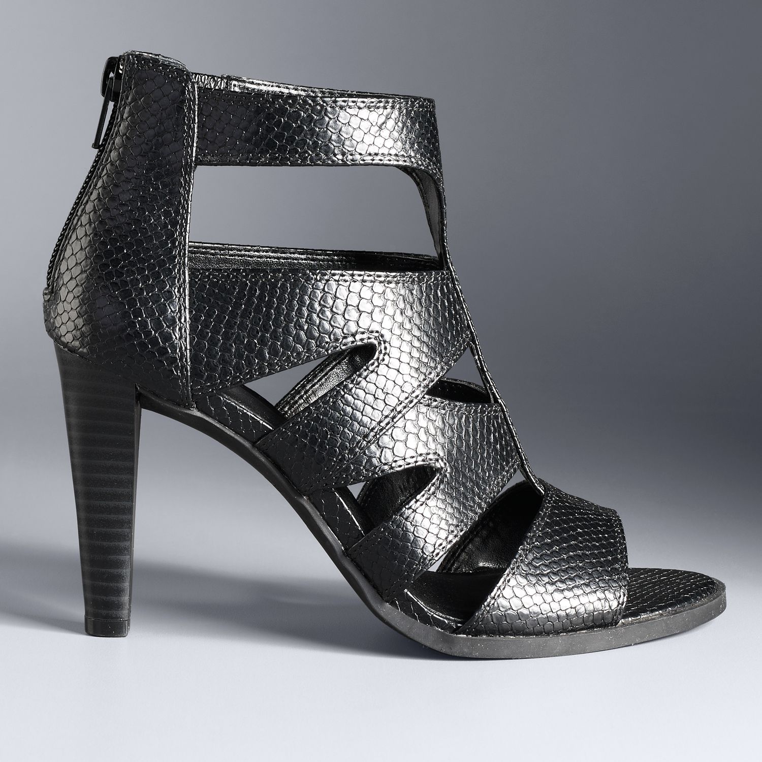 kohls black high heels