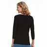 Women's Croft & Barrow® Jacquard Boatneck Tee