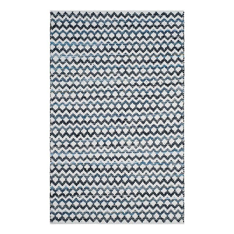 Safavieh Montauk Lamar Geometric Striped Rug, Blue, 6X9 Ft