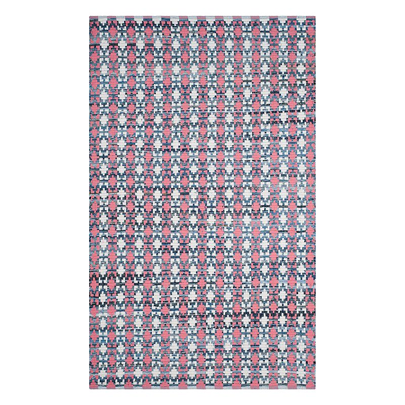 Safavieh Montauk Kingston Geometric Striped Rug, Red, 6X9 Ft