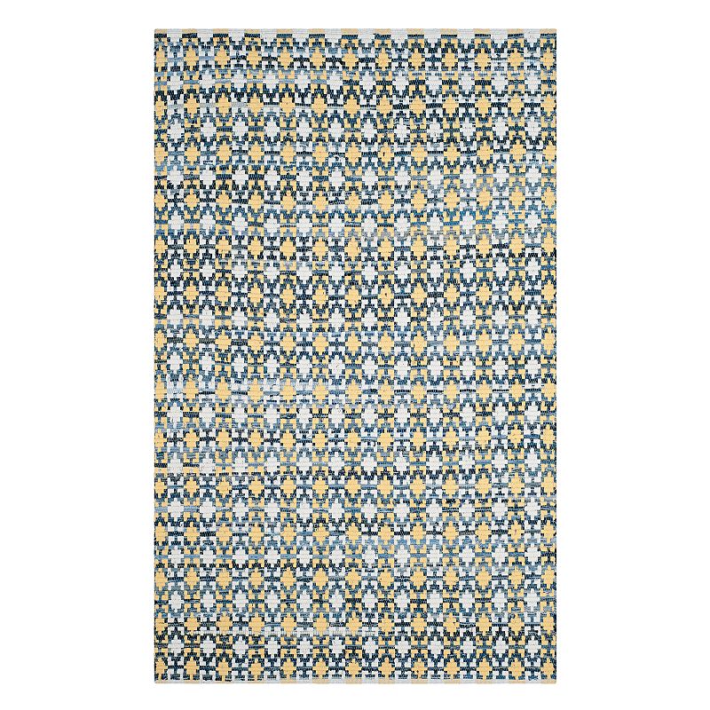 Safavieh Montauk Kingston Geometric Striped Rug, Gold, 6FT Sq