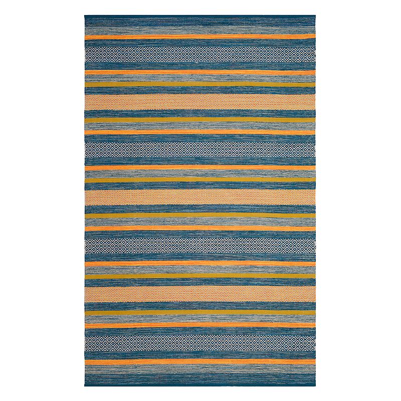 Safavieh Montauk Blake Striped Rug, Blue, 6FT Sq