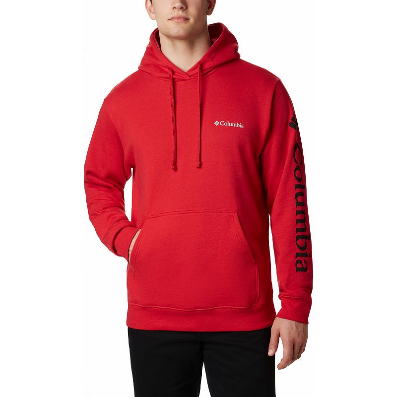 Mens Columbia Viewmont II Logo Graphic Hoodie, Size: Medium, Med Red