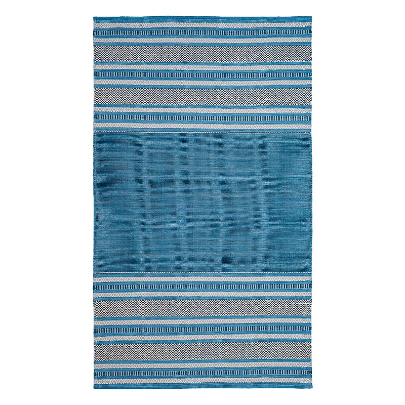 Safavieh Montauk Bannon Striped Rug, Blue, 5X8 Ft