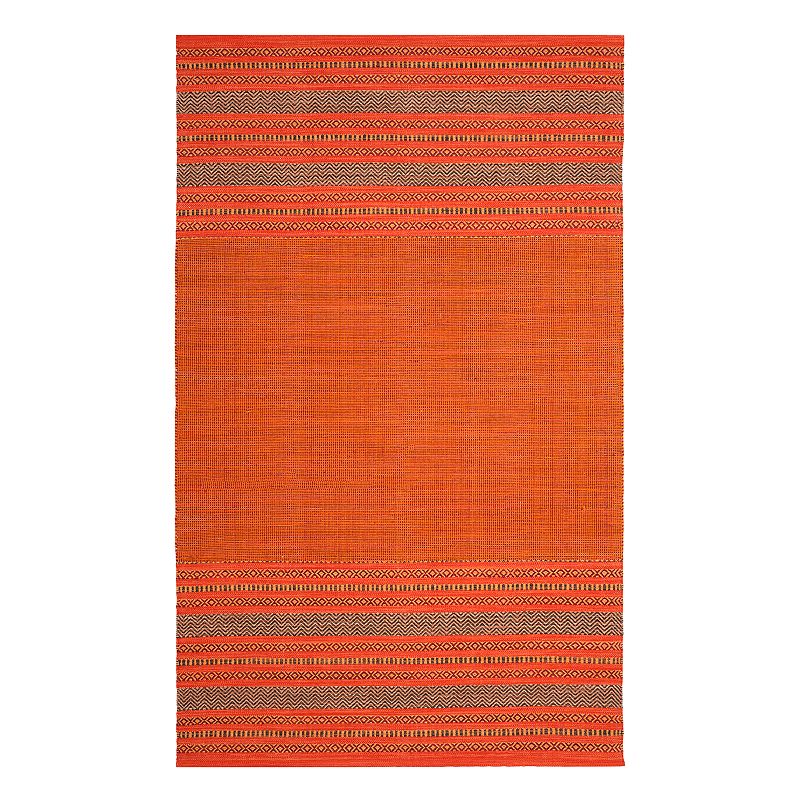 Safavieh Montauk Bannon Striped Rug, Orange, 5X8 Ft