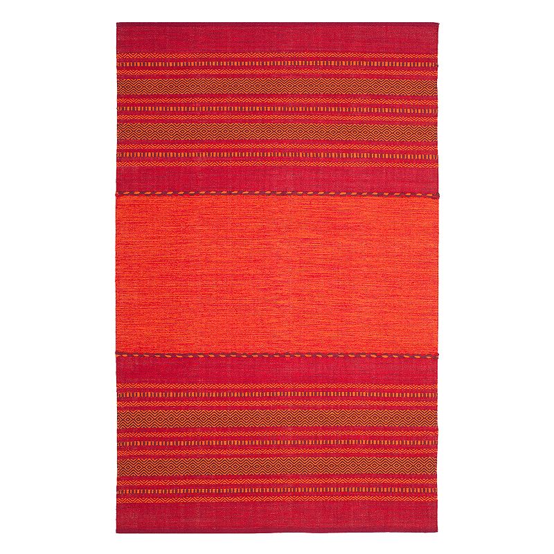 Safavieh Montauk Amelia Striped Rug, Orange, 5X8 Ft