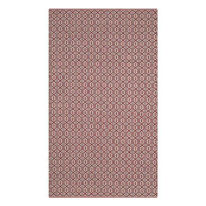 Safavieh Montauk Cynthia Geometric Rug, Red, 6X9 Ft