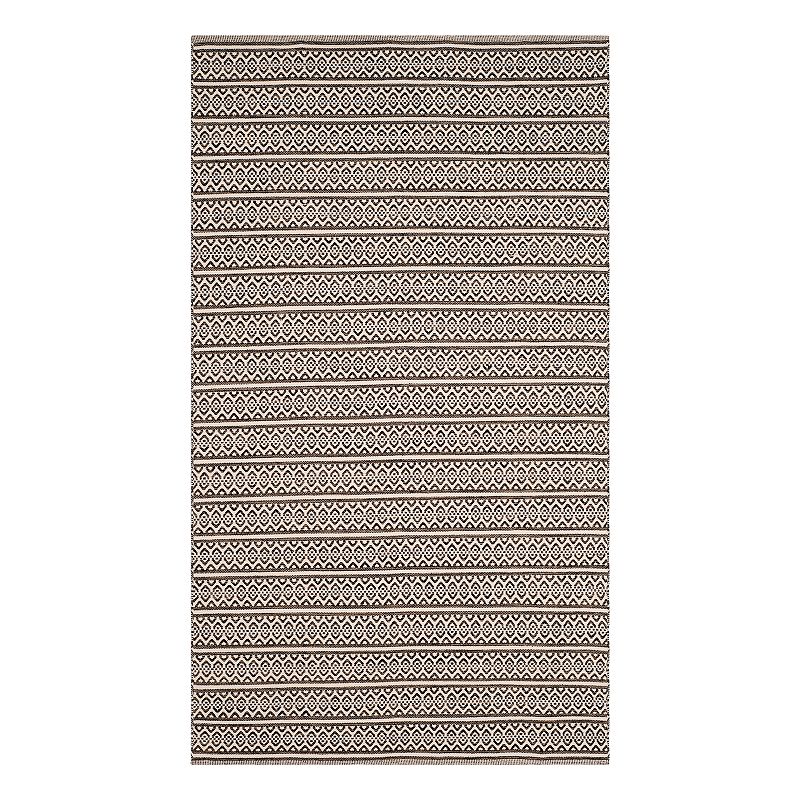 Safavieh Montauk Eden Striped Rug, Black, 6X9 Ft