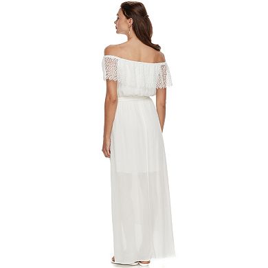 Women's Apt. 9® Off-the-Shoulder Lace Maxi Dress