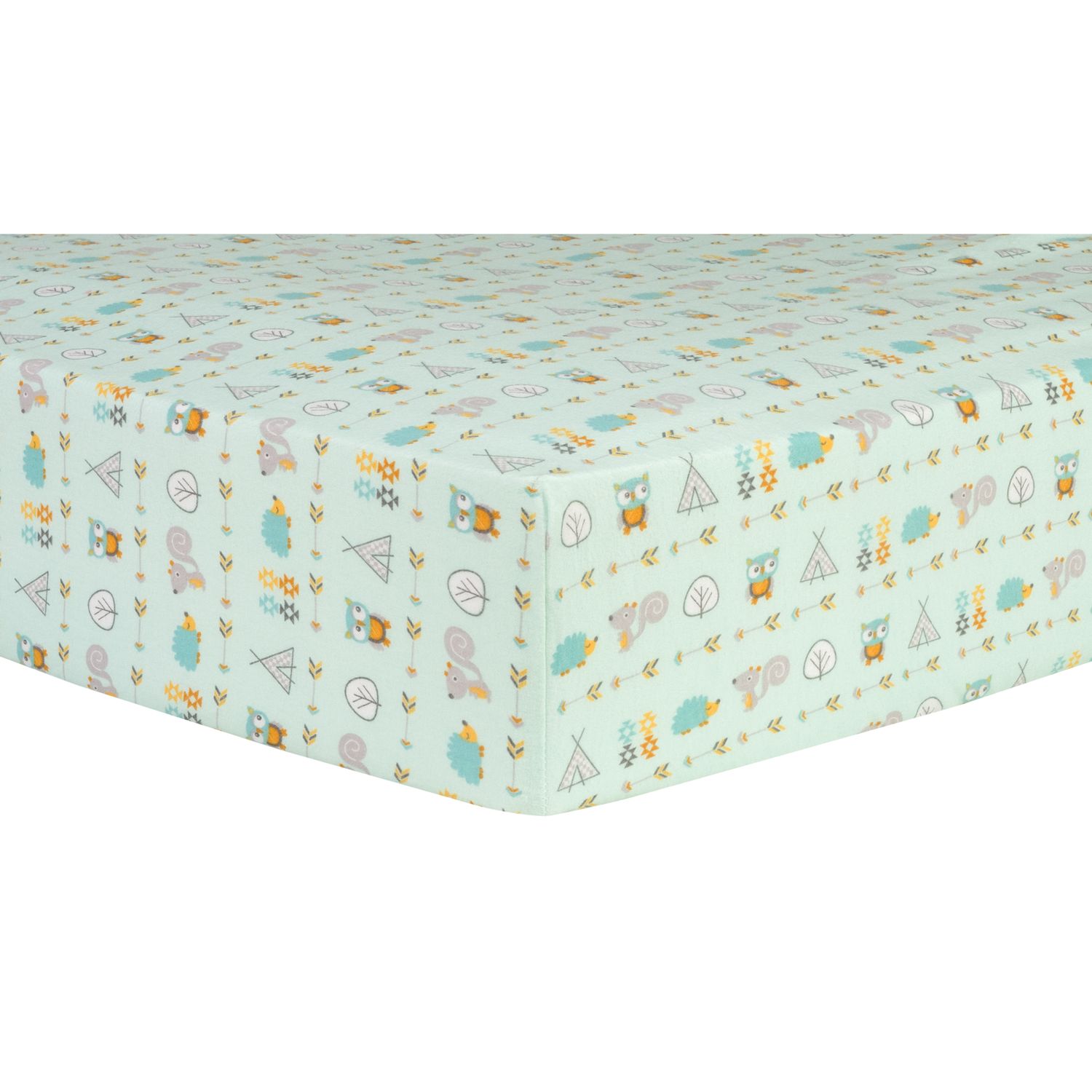 flannel fitted crib sheet