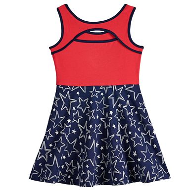 Disney's Minnie Mouse Baby Girl Glittery Graphic Patriotic Skater Dress by Jumping Beans® 