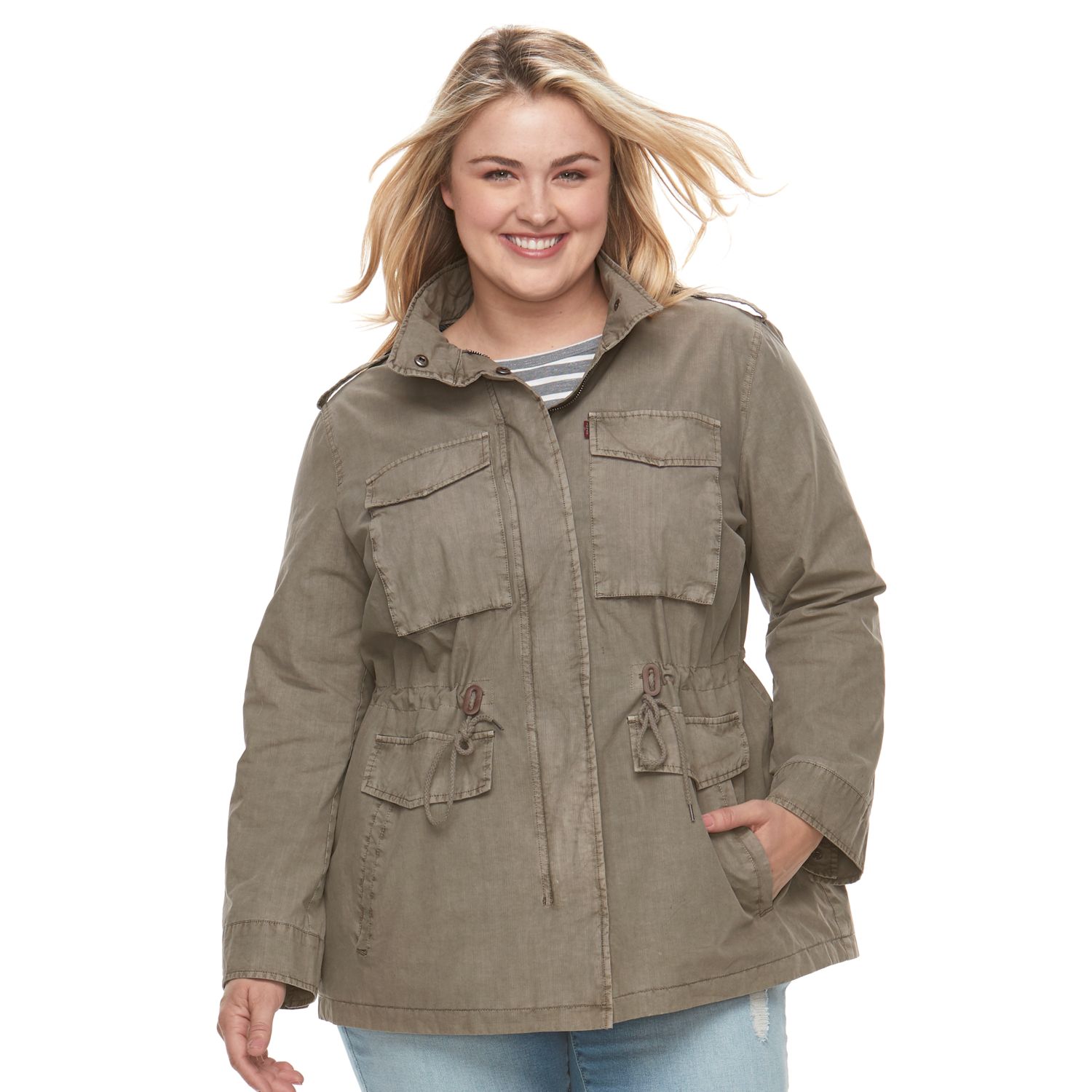 plus size field jacket