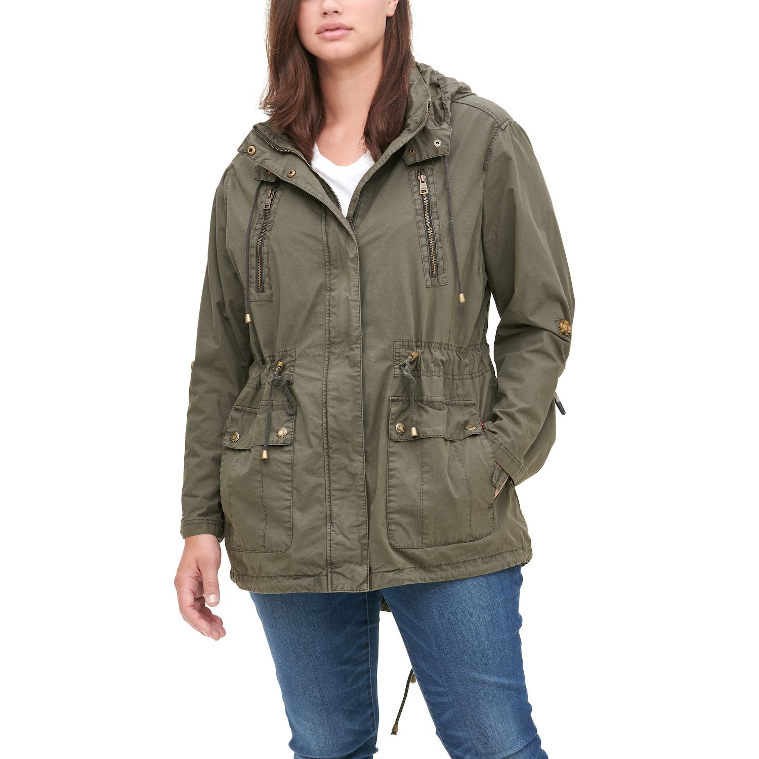 levi's women's lightweight cotton hooded anorak