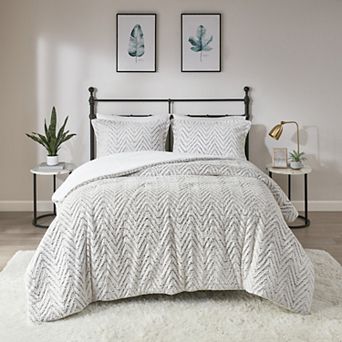 Madison Park Adelyn Brushed Faux Fur Down-Alternative Comforter Set