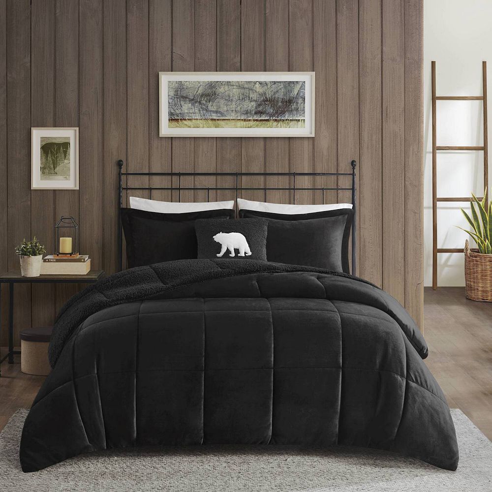 Woolrich Alton Plush to Sherpa Fleece Down Alternative Comforter