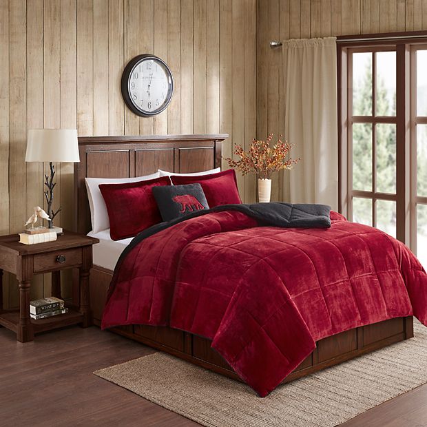 Woolrich alton plush to sherpa down alternative comforter set new arrivals