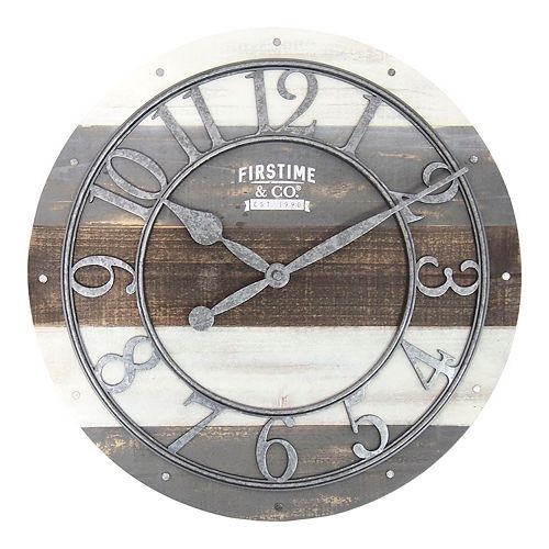 FirsTime Rustic Farmhouse Pallet Wall Clock