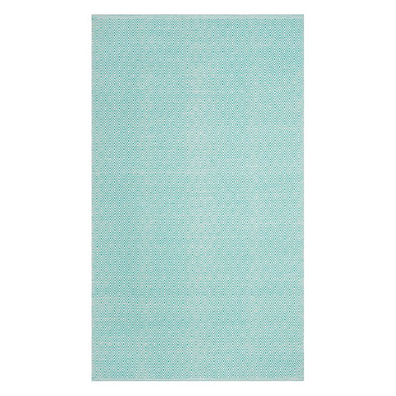 Safavieh Montauk Nolan Geometric Rug, Turquoise/Blue, 6Ft Rnd