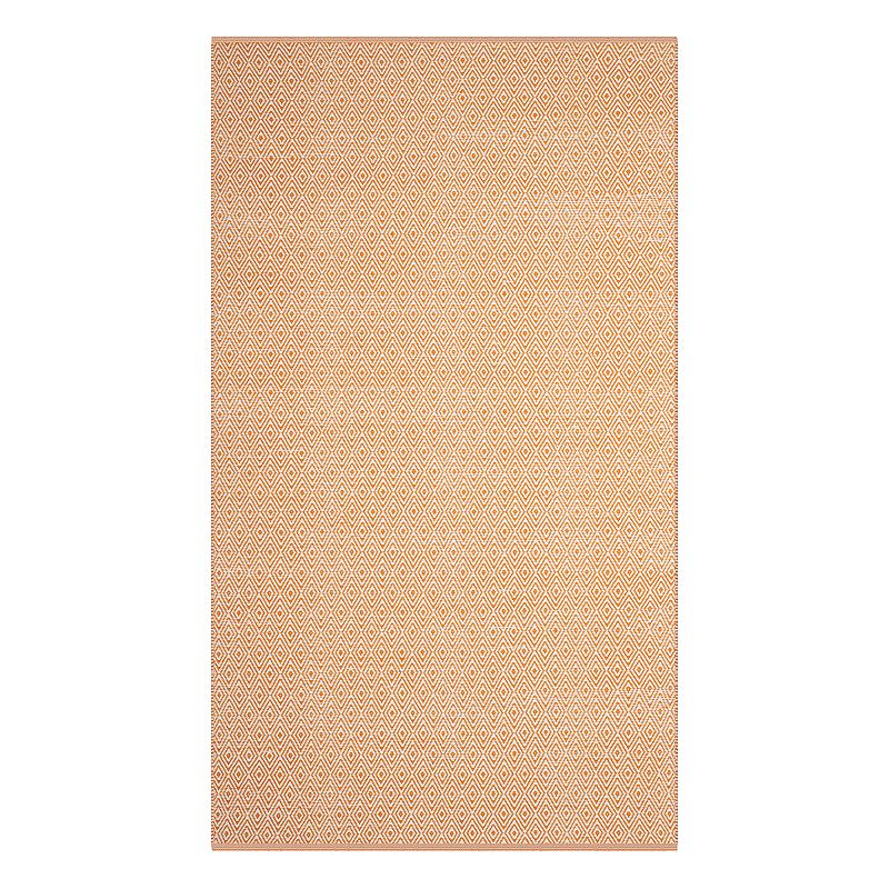 Safavieh Montauk Nolan Geometric Rug, Red/Coppr, 6Ft Rnd