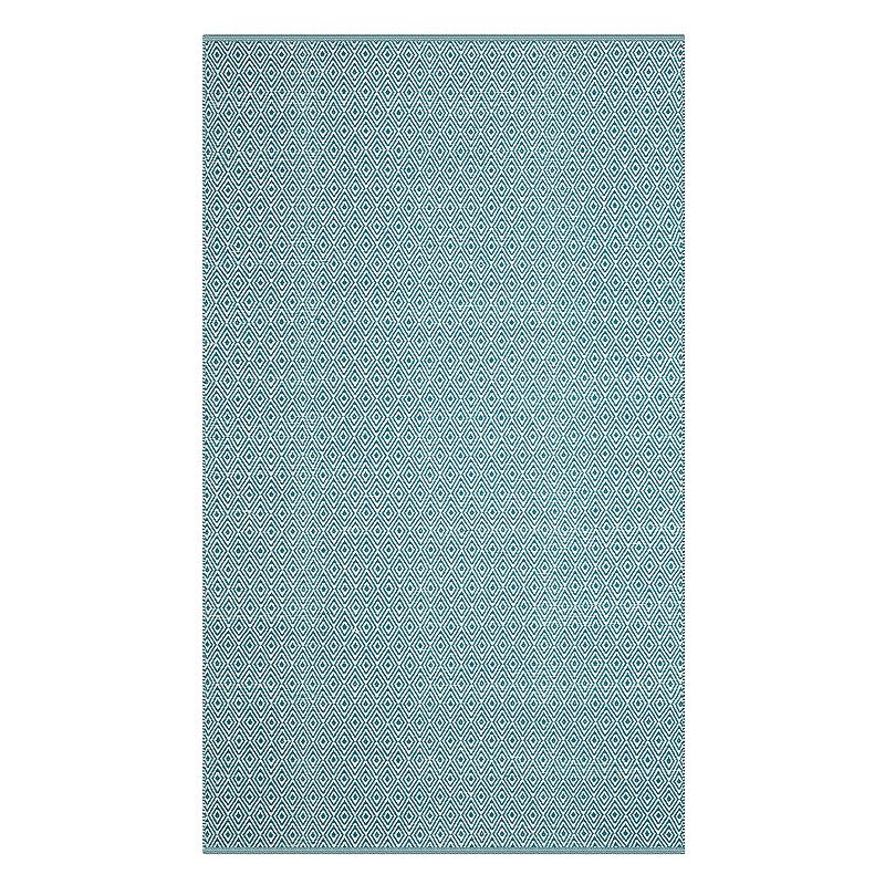 Safavieh Montauk Nolan Geometric Rug, Turquoise/Blue, 6X9 Ft