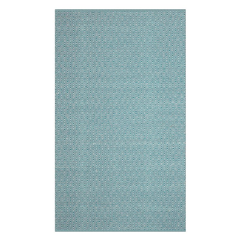 Safavieh Montauk Nolan Geometric Rug, Turquoise/Blue, 6X9 Ft