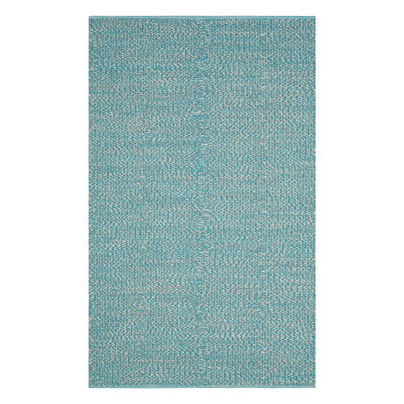Safavieh Montauk Talita Solid Rug, Turquoise/Blue, 6Ft Rnd