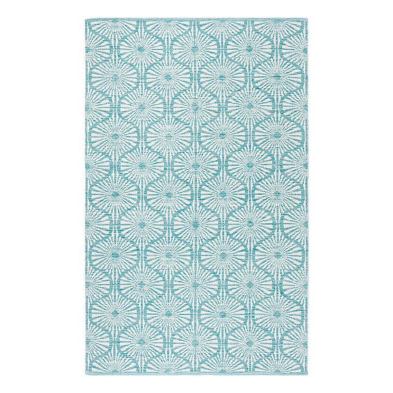 Safavieh Montauk Alexis Geometric Rug, Turquoise/Blue, 5X8 Ft