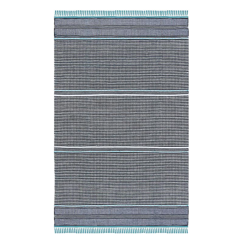 Safavieh Montauk Lucia Striped Rug, Turquoise/Blue, 8X10 Ft