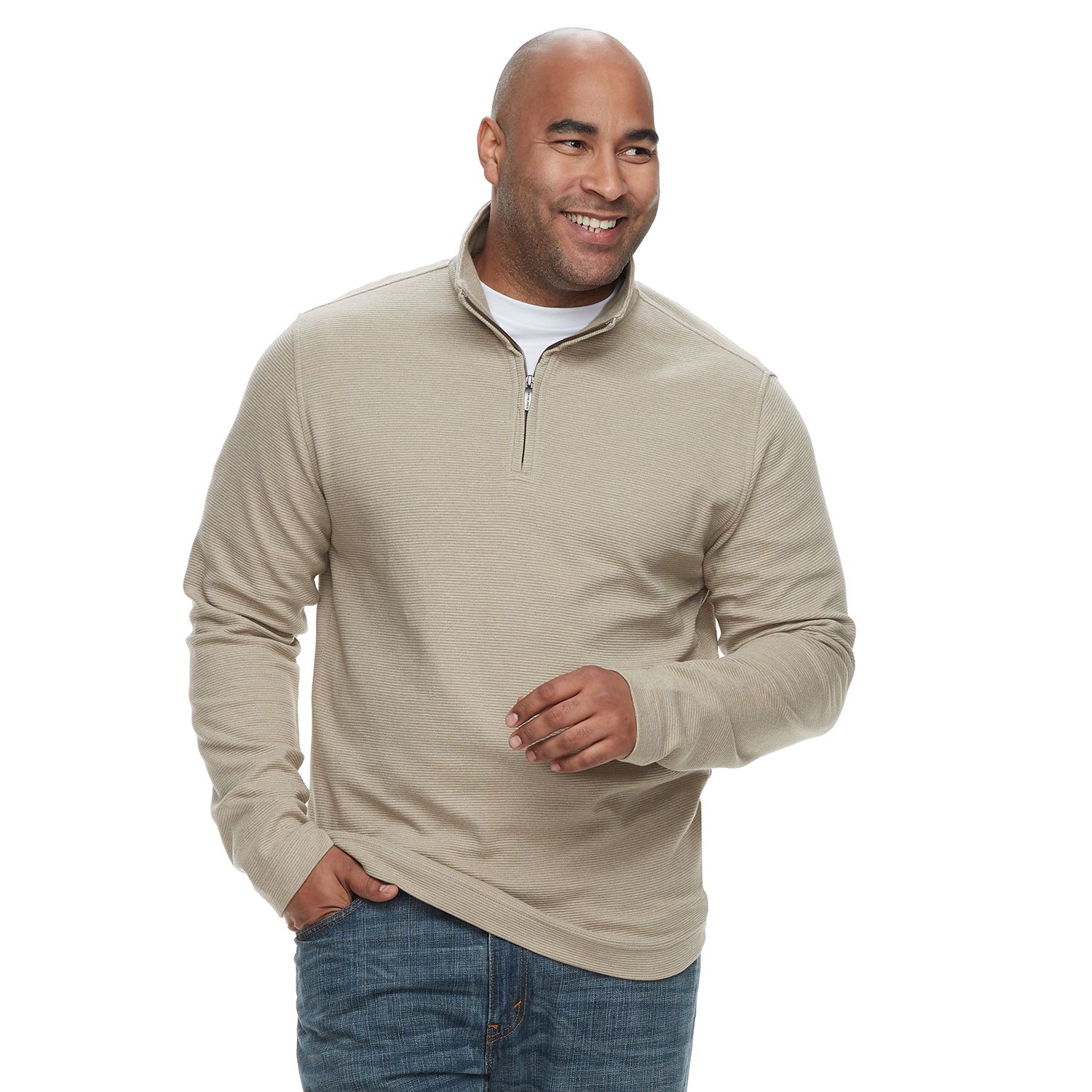 Big & Tall Van Heusen Flex Classic-Fit Quarter-Zip Pullover